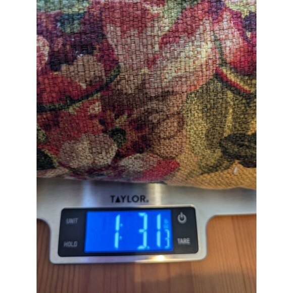 Vintage Painted Pony Womens Floral Tapestry Blazer Jacket Medium Tan Red Ruffle - Picture 8 of 8